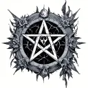Hecate pentagram tattoo design idea