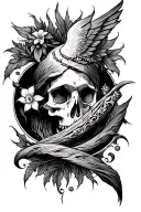 job 38 Bible tattoo design idea