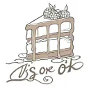 slice of chocolate cake laid on it's side with saying "It's ok" tattoo design idea