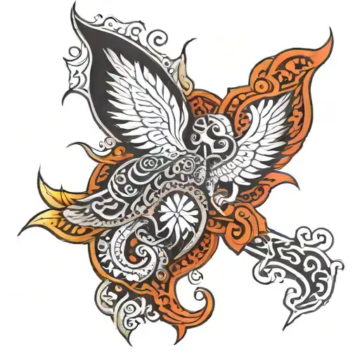 trishul and damru tattoo design idea