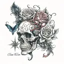 grief tattoo design idea