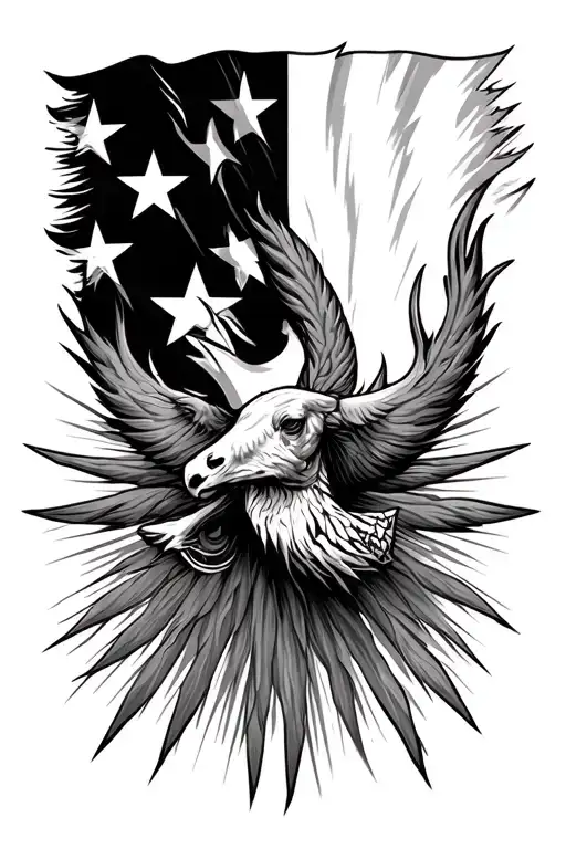 Texas flag tattoo design idea