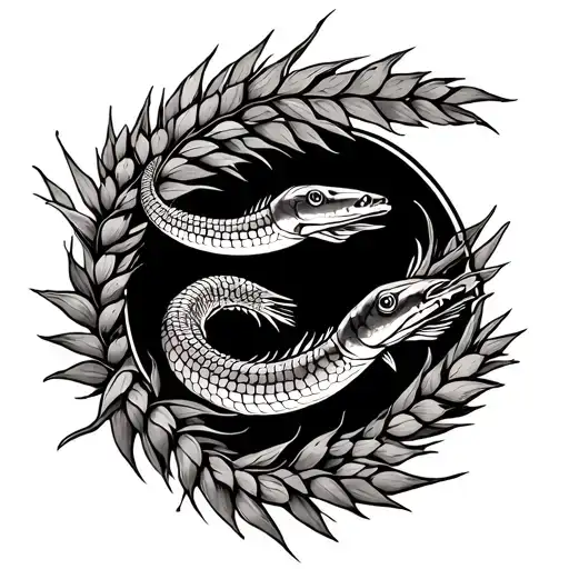 chrmander tattoo with reed around for just above knee tattoo design idea