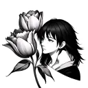 tulip and Gaara love tattoo design idea