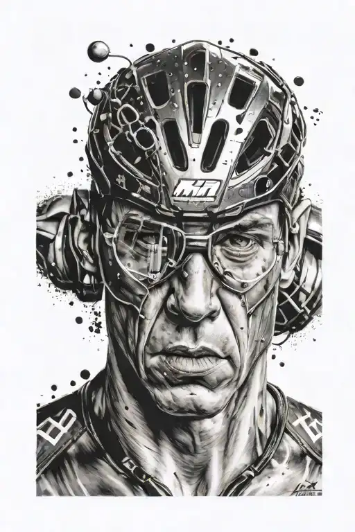 Triathlon Ironman M dot work the fade tattoo design idea