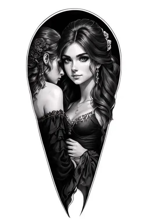 names Amelia and Aerith  tattoo design idea