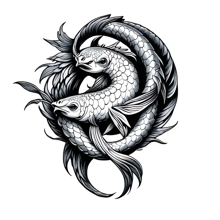 pisces, cancer and virgo zodiac sign intertwined tattoo design idea