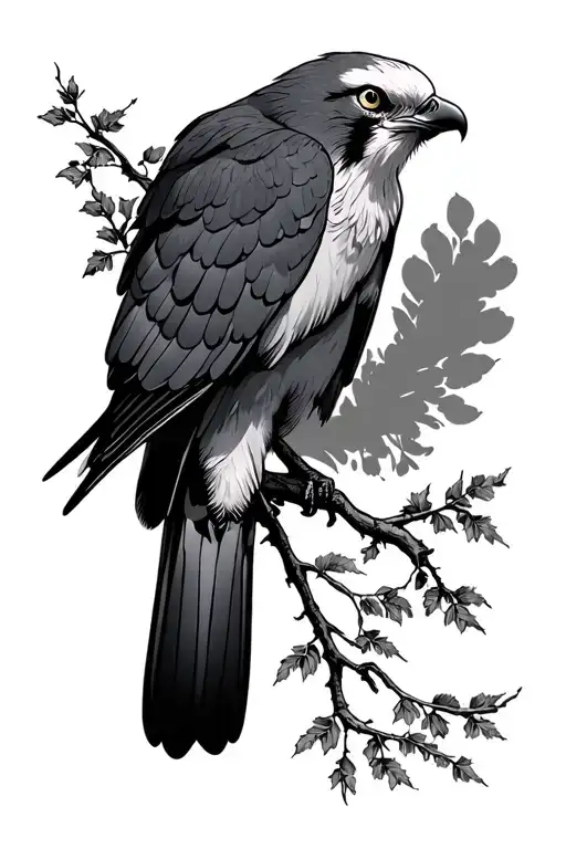 Mississippi kite and ash tree tattoo design idea