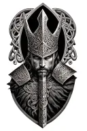 Celtic knight tattoo design idea