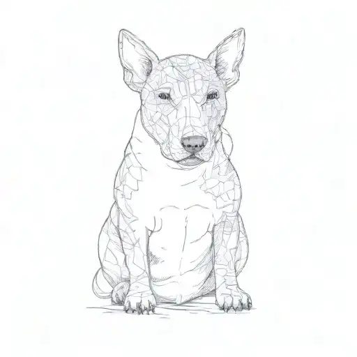bull terrier tattoo design idea