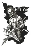metallica and justice for all album cover tattoo design idea