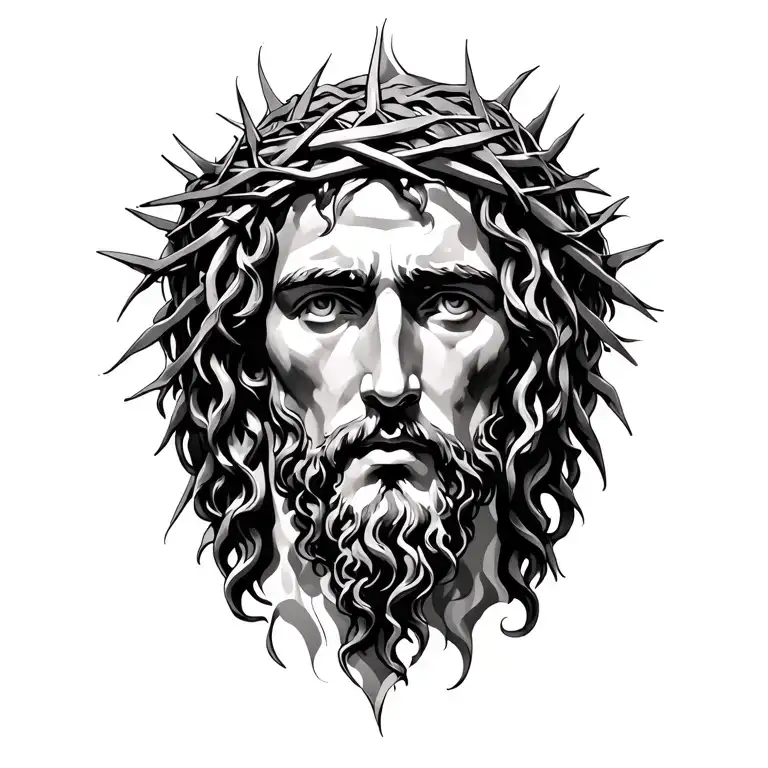 Jesus Crown Of Thorns tattoo design idea