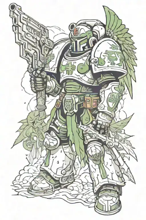 Warhammer 40k Dark Angels Space Marine tattoo design idea