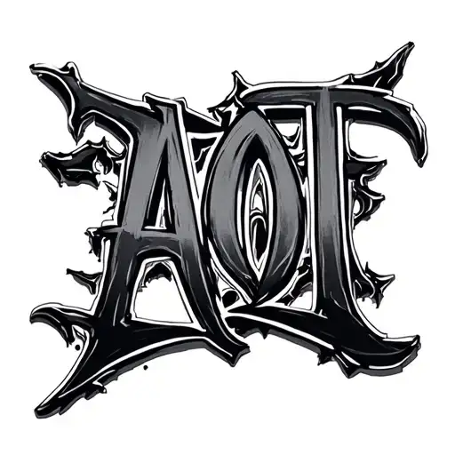 "AOT" writing tattoo design idea