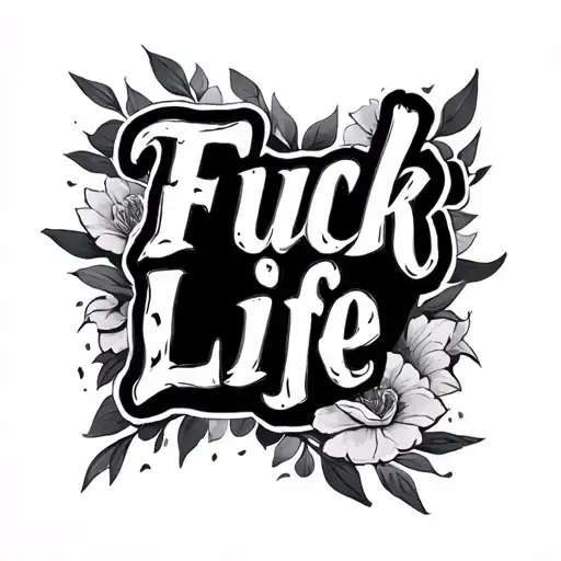 Fuck Life tattoo design idea