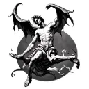 Lucifer Falling tattoo design idea