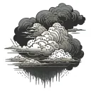 dark clouds tattoo design idea