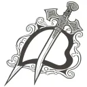 Celtic sword tattoo design idea
