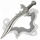 Celtic sword tattoo design idea