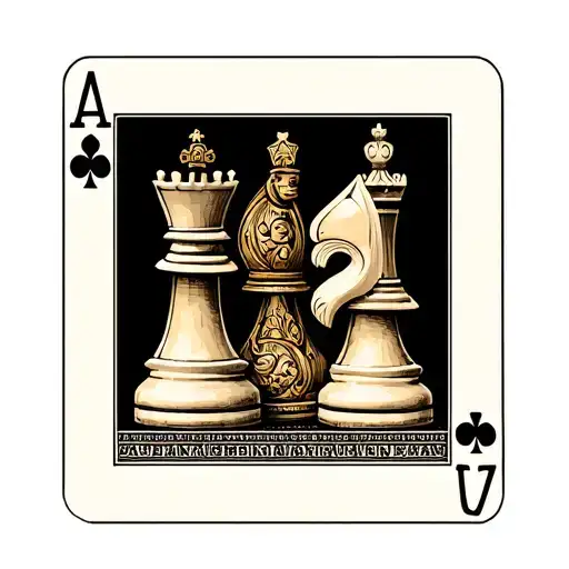 A deck of cards with 2007 with a king  and queen chess pieces this tattoo shin/calf area tattoo design idea