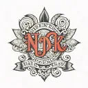NDK LETTERS COMBINATION OF LETTERS tattoo design idea