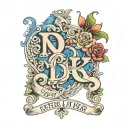 NDK LETTERS COMBINATION OF LETTERS tattoo design idea