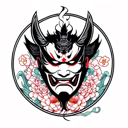 irezumi hannya mask full sleeve tattoo design inspired tattoo design idea
