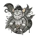 satoru gojo chibi style tattoo tattoo design idea