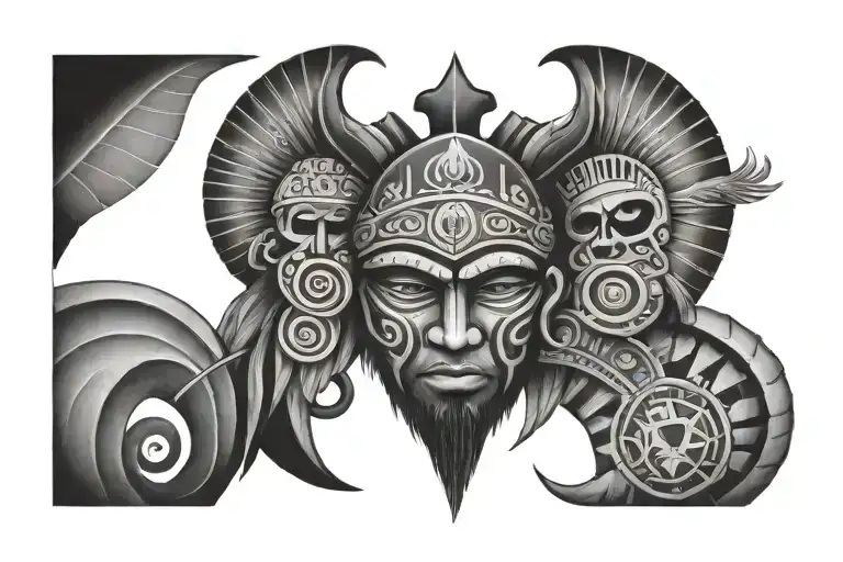 Dominican Taino tattoo design idea