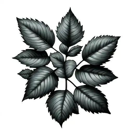 ivy plant leafs tattoo design idea