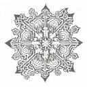 snowflake design tattoo design idea