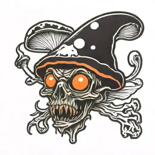 mushroom goblin tattoo design idea