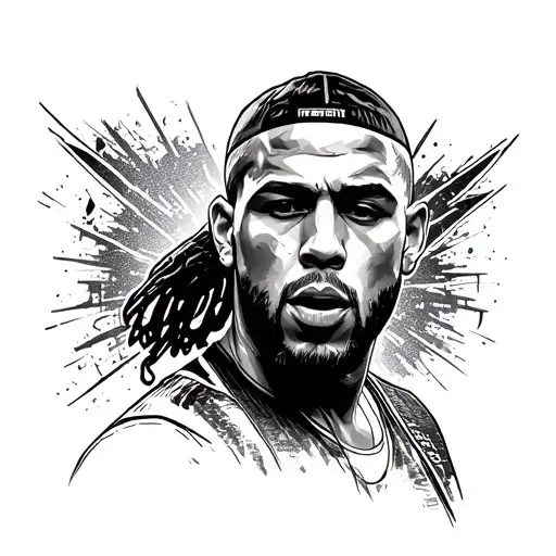 Generate tattoo images ideas something to do with music like Eminem and j Cole and 50 cent type vibes and wrestling fan  tattoo design idea