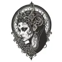 Demoness tattoo design idea