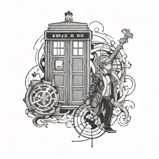 dr who themed tattoos and marvel themed tattoos on 1 arm together  tattoo design idea