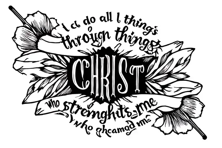 I can do all things through Christ who strengthens me tattoo design idea