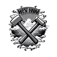 crossed hammers incourperated for west ham hammers and clouds tattoo design idea
