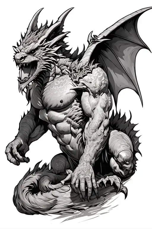 gargoyle protector tattoo design idea