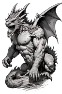 gargoyle protector tattoo design idea