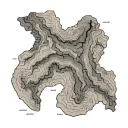 topographic map tattoo design idea