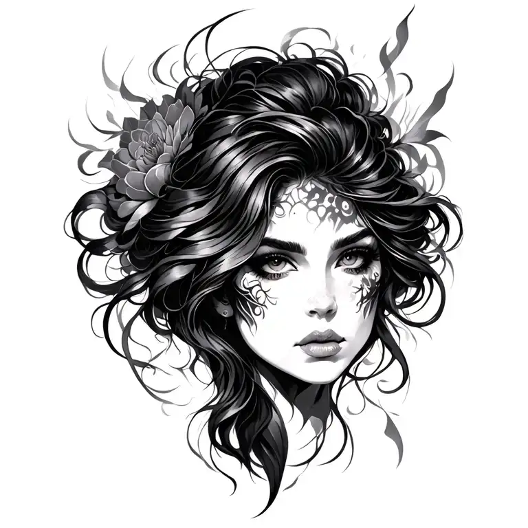 Dark Feminine Energy tattoo design idea