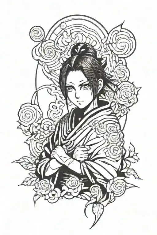 Kaguya's face, Naruto character tattoo design idea