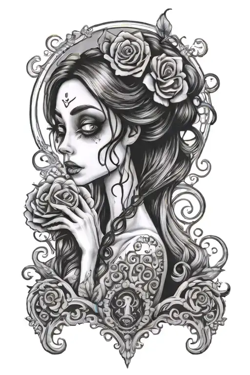 Corpse Bride tattoo design idea