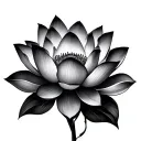 lotus flower blooming tattoo design idea