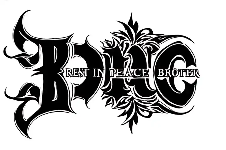 "Rest in peace brother " rest in peace Eric bevis tattoo design idea