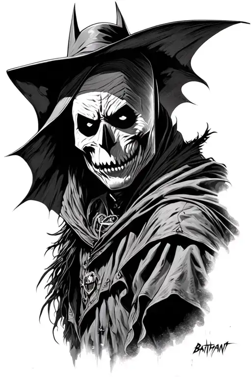 scarecrow from batman tattoo design idea