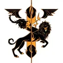 Cancer, Leo and Sagittarius together in the same sketch tattoo design idea