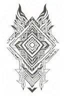 cherokee tribal patterns tattoo design idea