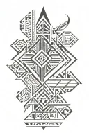 cherokee tribal patterns tattoo design idea