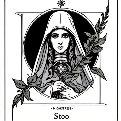 High Priestess Tarot Card tattoo design idea